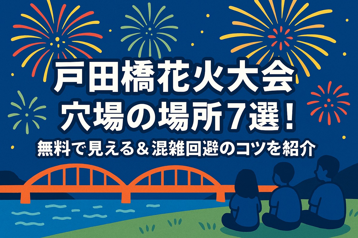 戸田橋花火大会2025穴場の場所7選！無料で見える＆混雑回避のコツを 